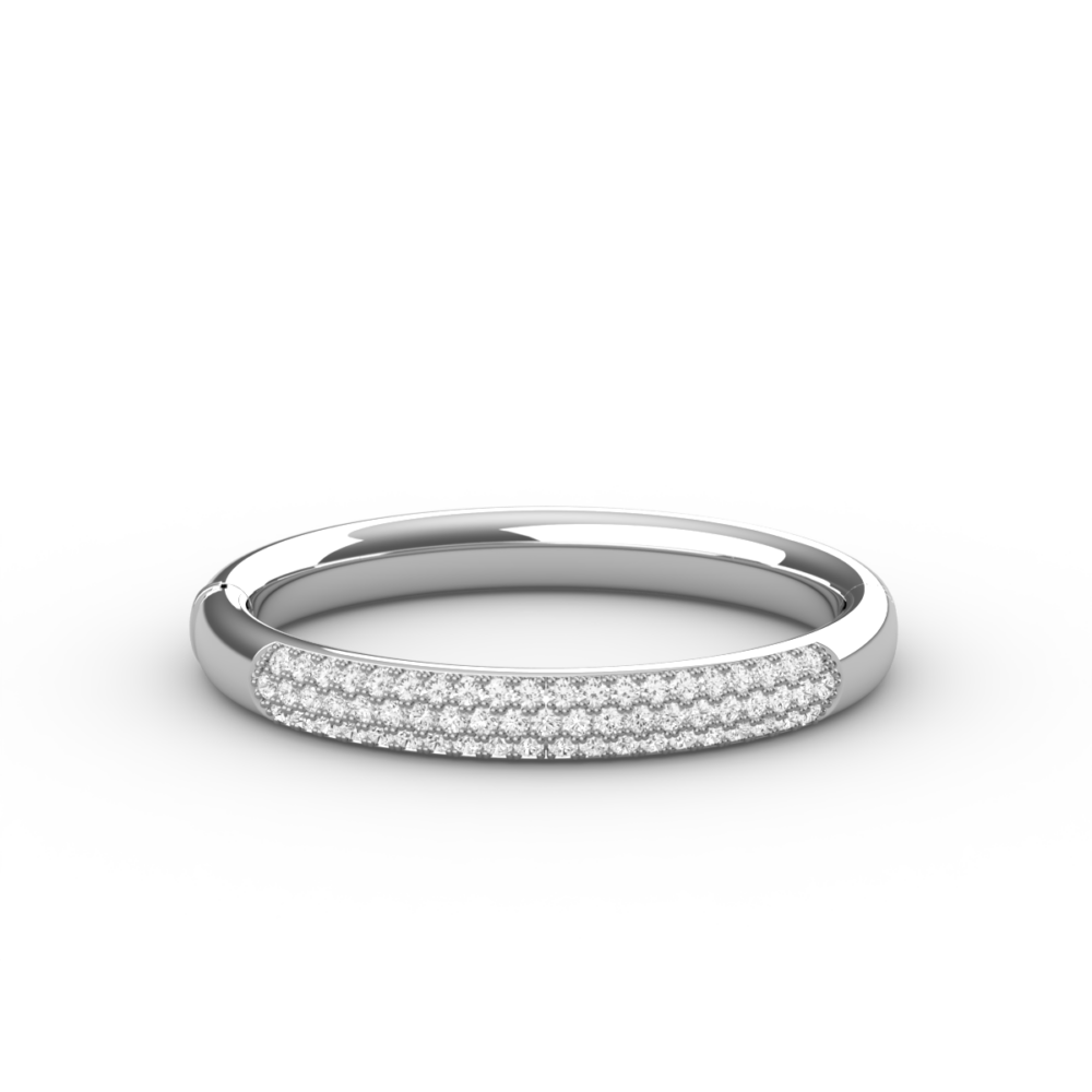 Platinum Bracelet with White Diamond Pavé