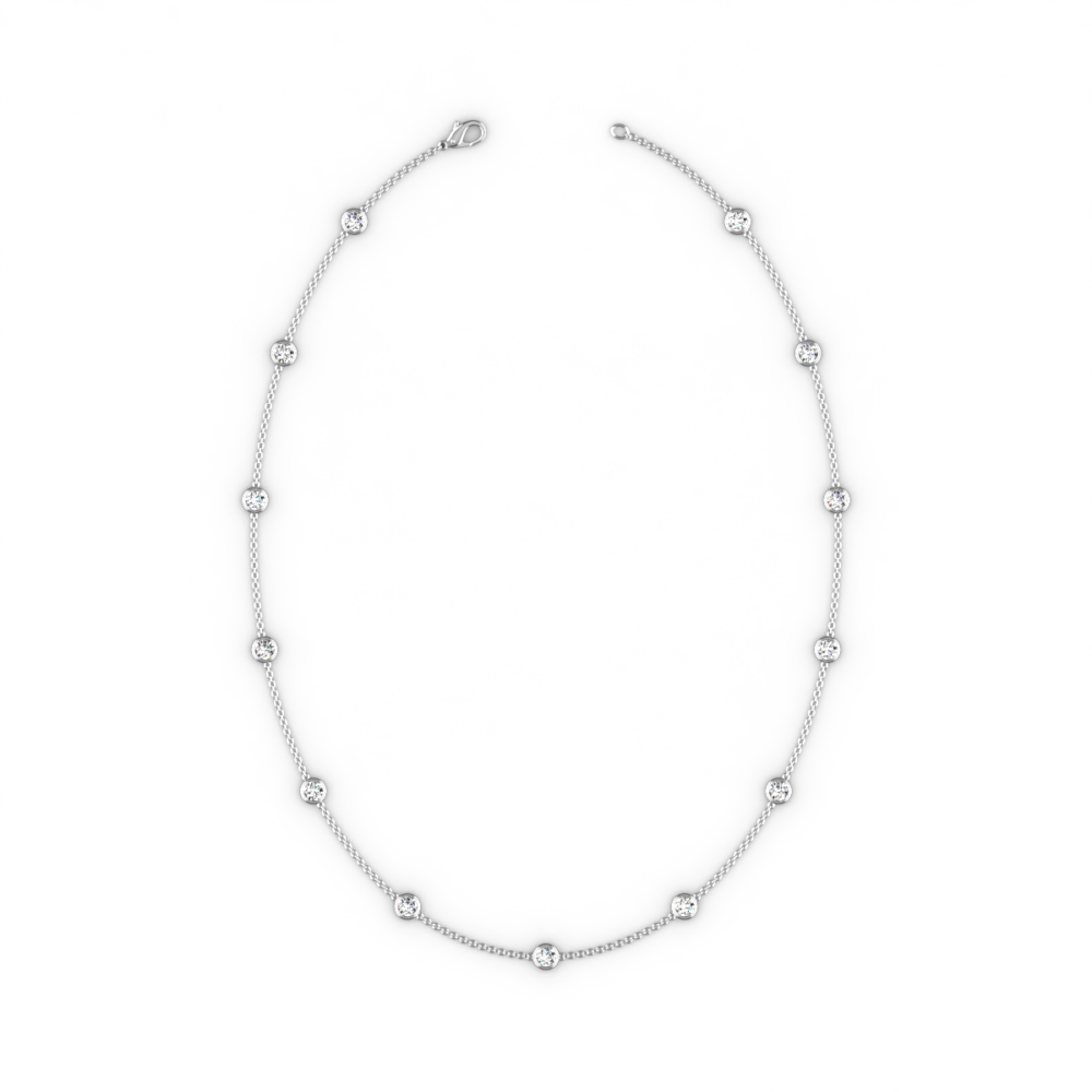 Diamonds by the Yard Necklace in Platinum