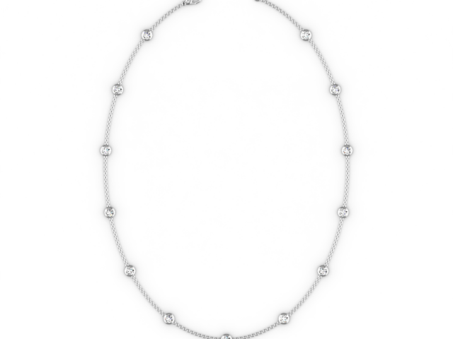 Diamonds by the Yard Necklace in Platinum