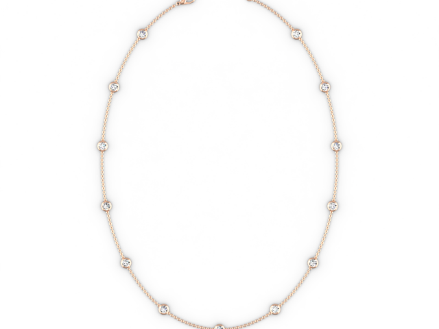 Diamonds by the Yard Necklace in Rose Gold
