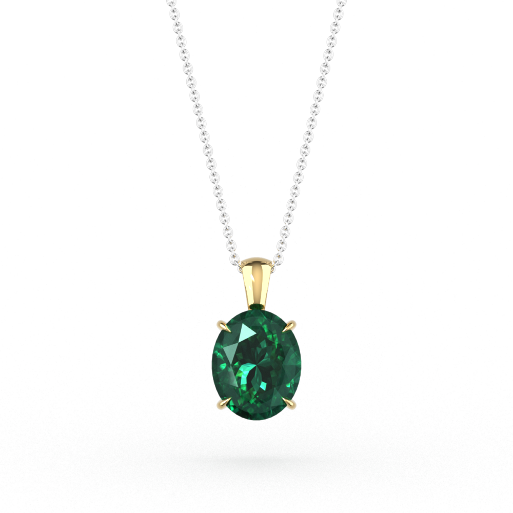 Oval Cut Emerald Pendant