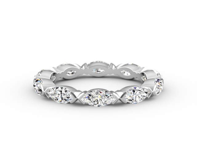 Marquise V-Claw Full Eternity Ring in Platinum