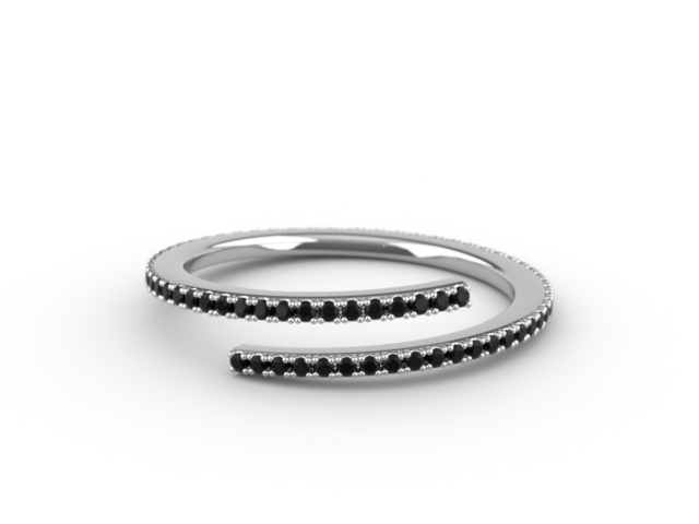 Synergy Ring – Black Diamond Insert in Platinum