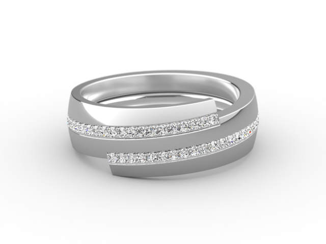 Synergy Ring – Diamond Insert in Platinum