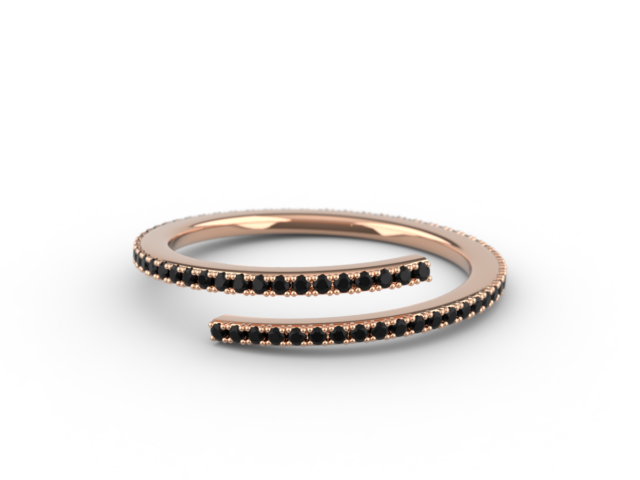 Synergy Ring – Black Diamond Insert in Rose Gold