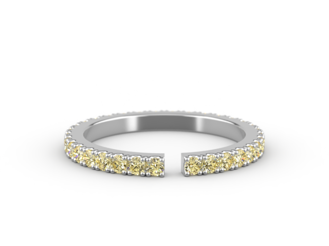 Platinum- I – Insert Ring with Yellow Diamonds