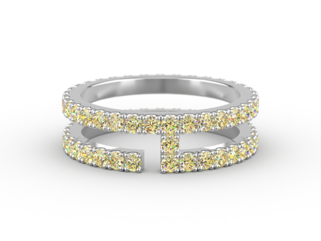 Platinum – L – Host with Yellow Diamonds