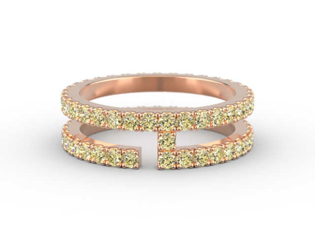 Rose Gold – L – Host with Yellow Diamonds