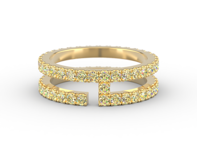 Yellow Gold – L – Host with Yellow Diamonds