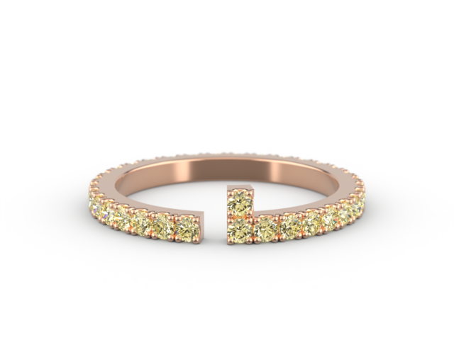 Rose Gold – L – Insert with Yellow Diamonds